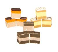 The Fudge Factory Triple Flavour Hand Made Fudge Gift Pouch 600g (Jaffa Cake, Vanilla Slice & Chocolate Brownie)