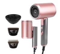 THE FULFIL CIRCLE Ionic Smooth Hair Dryer with Diffuser, 2X Fast with 3 Heat Settings, 2400w Motor &110,000 RPM, Professional Lightweight Hair Dryer for Curly and Straight Hair Low Noise
