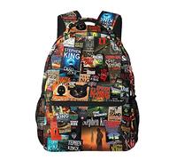 Mushroom068 The Full Collection Of Stephen King Books Backpack For Girls Boys Cute Back Pack School Backpack Women Men School Book Bag Lightweight Schoolbag Laptop Bag Travel Hiking Daypack