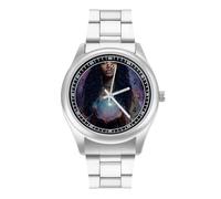 The Full Moon Goddess Men's Quartz Watch Stainless Steel Bands Easy Read Minimalist Wristwatches Daily Business