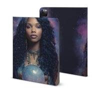 The Full Moon Goddess Printed Tablet Case with Pencil Holder Unisex Slim TPU Protective Cover Compatible with iPad 2020/Pro 2020/Pro 2021/Air4/Air5