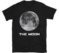 The Full Moon Lunar Astronomy Solar System Milky Way Galaxy Tshirt Short-Sleeve Unisex Mens T-Shirt Black