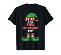 The Full of Spirit Elf Shirt Funny Festive Christmas Pajama T-Shirt