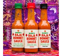 The Full Range | Raja Bonnet Hot Sauce x 3 | The Original + Lime and Ginger Kicker + Fyah Fyah | Fruity Flavoursome Fire | 250mL | Wraps, Bagels, Avo on Toast, Salads, Burritos…