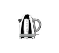 FUNKY Retro Kettle, Large 1.7L Capacity, 3kw Fast Boil with Easy Pour - Chrome