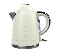 The Funky Appliance Company Large Retro Kettle In Cream 1.7L Capacity 3Kw Fast Boil With Easy Pour