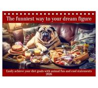 The funniest way to your dream figure (Desk Calendar 2026 DIN A5 landscape), CALVENDO 12 Month DeskCalendar: Easily achieve your diet goals with animal fun and cool statements