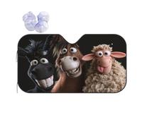 The Funny Donkey Car Windshield Sun Shade, Accordion Foldable Auto Sun Visor Protector For Car Truck Suv, Uv & Sun Blocker, Keeps Vehicle Cool, Easy To Install & Store M (Stiff Style)