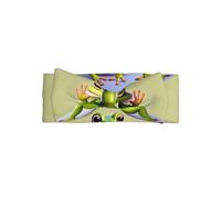 The Funny Frog Doing Yoga Baby Elastic Bow Hairband For Baby Welcome Party Family Photography New Parents Gift