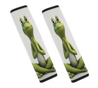 The Funny Frog Doing Yoga Car Seat Belt Cover Soft Comfortable Shoulder Seatbelt Pads Cover Seat Belt Pad for Suitable for Car Interior Accessorie