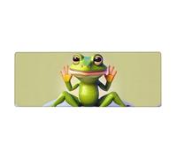 The Funny Frog Doing Yoga Keyboard pad, Non-Slip, Suitable for Office and Home, 80 x 30 cm.