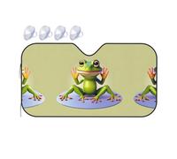 The Funny Frog Doing Yoga Medium Printed car Front Windshield Sunshade - car Window Sunshade, Quick Cooling 15â„ƒ