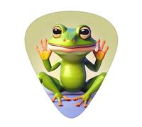 The funny frog doing yoga Patterned guitar picks - (thin/medium/thick) free to choose, suitable for all kinds of string instruments,