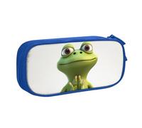 The Funny Frog Doing Yoga Pencil Case, Zip Smooth Pencil Case, Portable Pencil Case Large School Stationery Storage Bag, Make-Up Bag