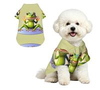 The Funny Frog Doing Yoga Pet Hawaiian Shirt - Soft Peach Skin Button-Down top, Casual Beach Style X-Large