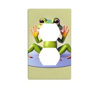 The Funny Frog Doing Yoga Printed Wall Plate PC Material Impact Resistant UK Standard Heat Resistant Residential Commercial