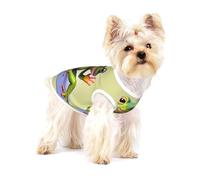 The Funny Frog Doing Yoga Small Dog Cotton Vest Medium - Breathable, Comfortable Pet Shirt for Cats and Dogs