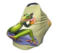 The funny frog doing yoga Versatile full-print Stroller Chair Cover/Nursing Cover, specially designed for your baby