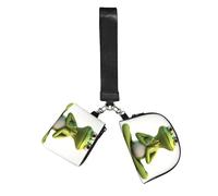 The Funny Frog Doing Yoga Wristlet Keychain Wallet Pouch with Strap Double Zipper Small Coin Purse Portable Wrist Bag for Travel Gym Daily Use