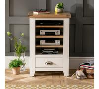 The Furniture Market Cheshire Cream Painted Hi-Fi Media Stand Shelf Unit