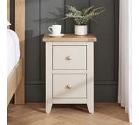 The Furniture Market Cheshire Dove Grey Slim 2 Drawers Bedside
