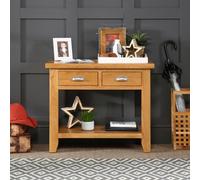 The Furniture Market Cheshire Oak 2 Drawer Console Table