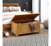 The Furniture Market Cheshire Oak Blanket Bedding Storage Box
