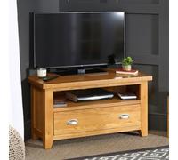 The Furniture Market Cheshire Oak Corner Tv Unit Stand Up To 50 Widescreen Size