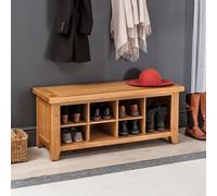 The Furniture Market Cheshire Oak Hallway Shoe Storage Bench
