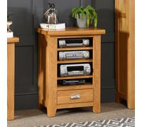 The Furniture Market Cheshire Oak Hi-Fi Media Stand Shelf Unit