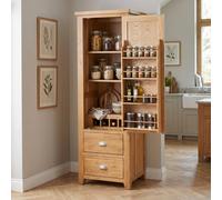 The Furniture Market Cheshire Oak Single Larder Kitchen Cupboard