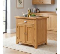 The Furniture Market Cheshire Oak Small Kitchen Island