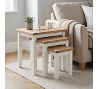 The Furniture Market Cheshire White Painted Nest Of 3 Tables