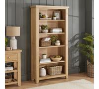 The Furniture Market Cheshire Whitewash Oak Large Tall Bookcase