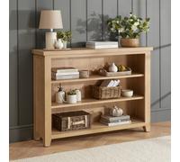 The Furniture Market Cheshire Whitewash Oak Wide Low Bookcase