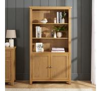 The Furniture Market Cotswold Rustic Oak Tall Wide Bookcase