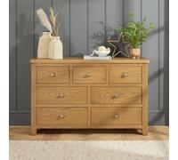 The Furniture Market Cotswold Rustic Smoked Oak 3 Over 4 Chest