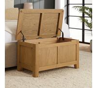 The Furniture Market Cotswold Rustic Smoked Oak Blanket Bedding Box