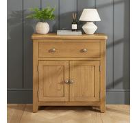 The Furniture Market Cotswold Rustic Smoked Oak Compact Small Sideboard