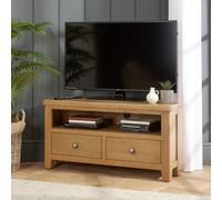 The Furniture Market Cotswold Rustic Smoked Oak Corner Tv Unit Stand Up To 46 Widescreen Size