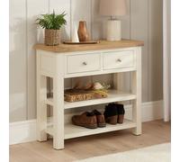 The Furniture Market Marbury Cream Painted 2 Drawer Hall Console Table