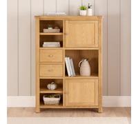 The Furniture Market Marbury Oak High Open Display Shelf Unit Bookcase
