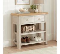 The Furniture Market Marbury Putty Grey 2 Drawer Hall Table