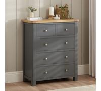 The Furniture Market Marbury Slate Grey 2 Over 3 Chest