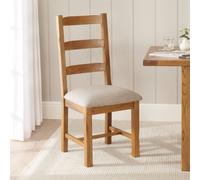 The Furniture Market Rustic Oak Ladder Back Dining Chair
