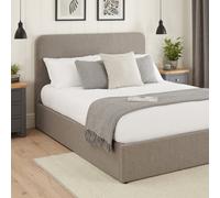 The Furniture Market Soho Curved 4Ft 6In Double Size Storage Ottoman Bed Grey Linen Fabric