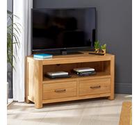 The Furniture Market Soho Oak Corner Tv Unit Up To 50 Tv Size