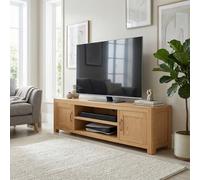 The Furniture Market Soho Oak Extra Large Widescreen Tv Unit Up To 80 Tv Size