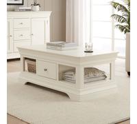 The Furniture Market Wilmslow White Painted 1 Drawer Coffee Table