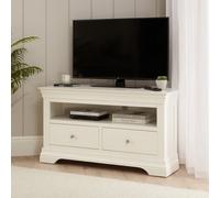 The Furniture Market Wilmslow White Painted Corner Tv Unit Stand Up To 50 Tv Size